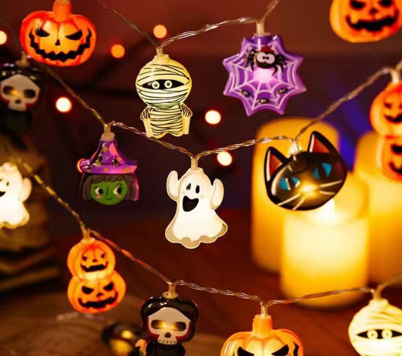 Wansheng Ghost Festival Atmosphere Festival LED Pumpkin Bat Decorative Lights