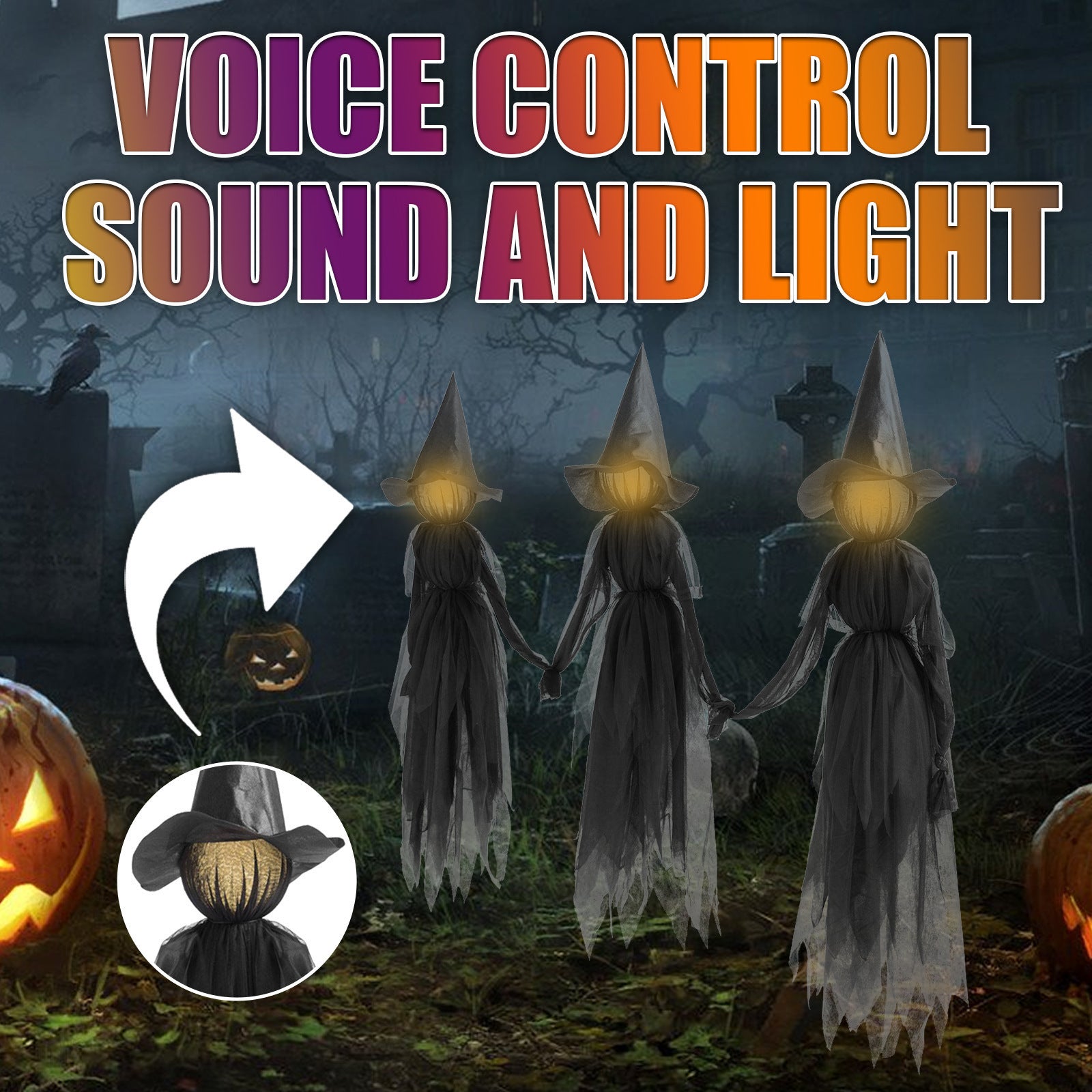 Party Decoration Voice-activated Induction Luminous Sound Game Layout Props