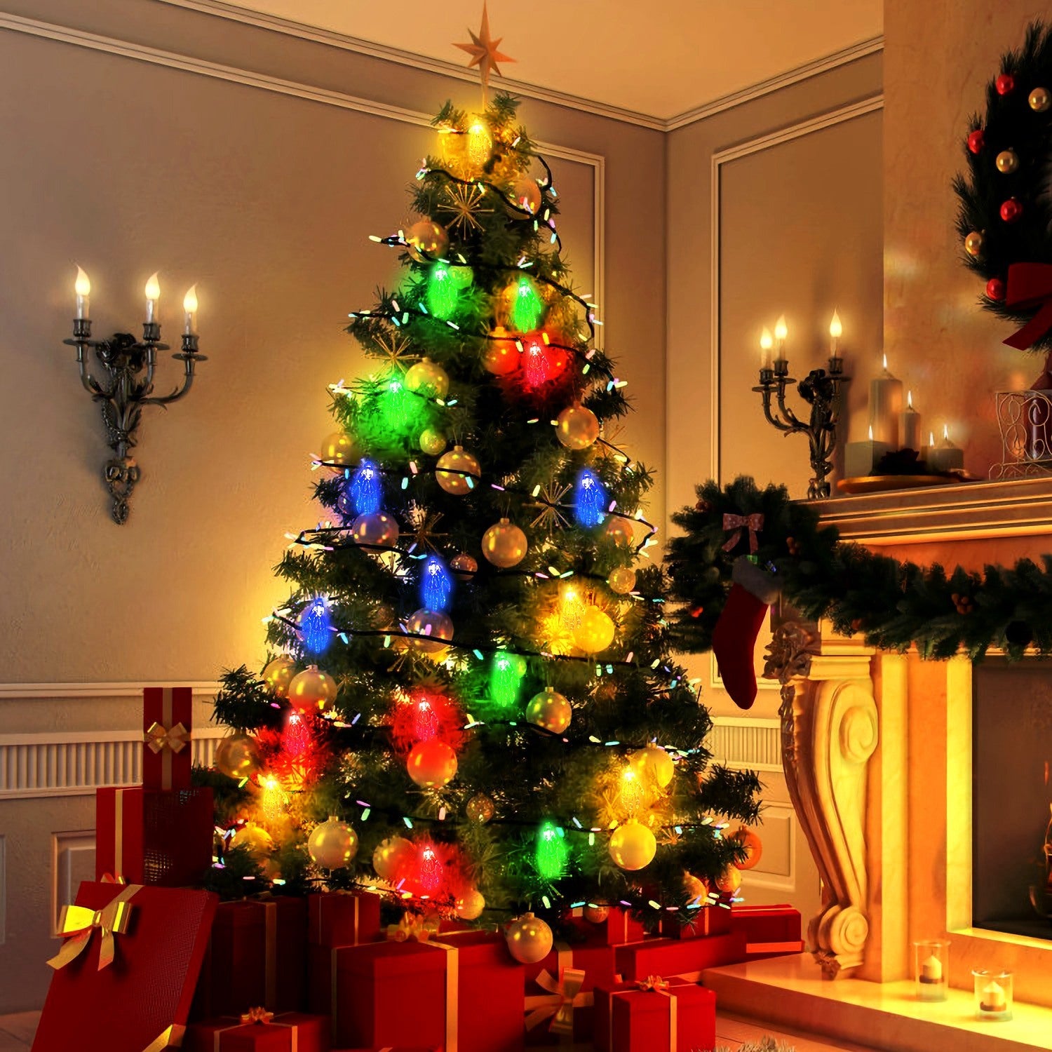 Set Of 3Pcs Halloween Light Decorations Total 50 LEDs 24ft Halloween String Lights Colorful 3D Skeleton Ghost String Lights Gauze Skull String Lights Spooky Hands String Lights For Indoor Outdoor Part